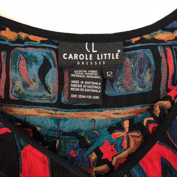 Carole Little Full Length Boho Hippie Dress - 12 - Picture 7 of 8
